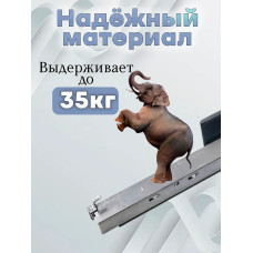 Направляющие мебельные 2D скрытого монтажа с доводчиком 500мм полного выдвижения