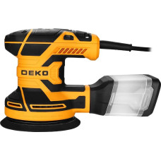 Шлифмашина эксцентриковая сетевая DEKO ZKG400, пластиковый пылесборник