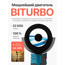 Аккумуляторная угловая болгарка с регулировкой оборотов / Электрическая мини ушм 22000 об/мин GD1-16
