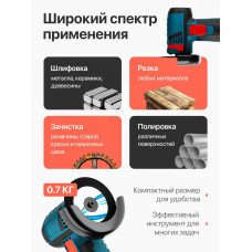 Болгарка аккумуляторная мини ушм / Угловая шлифовальная машина 19500 об/мин GD1-14