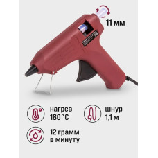 Клеевой пистолет 11 мм электрический Fusion tools GG-F11-01, 40 Вт