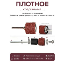 Набор шлифовальных барабанов для гравера, 132 шт