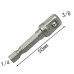 Адаптеры, переходники для шуруповерта под торцевые головки 1/4", 3/8", 1/2", длина 50 мм, комплект 3 шт