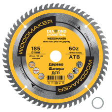 Диск пильный по дереву 185х20/16 мм Z 60 АТВ WoodMaker DIDD185Z60 Diamond Industrial