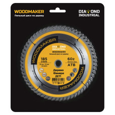 Диск пильный по дереву 185х20/16 мм Z 60 АТВ WoodMaker DIDD185Z60 Diamond Industrial