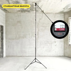 Штатив 3 м (до 340 см) с поворотной головой 360, адаптером 1/4 на 5/8 и чехлом в комплекте