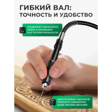 Гравер электрический Electrolite ГР 240 С НАБОРОМ (200 Вт, 40 шт насадок, 30000 об./мин, регулировка скорости, КЕЙС) Прямошлифовальная машина с гибким валом для шлифовки
