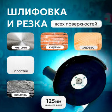 Болгарка аккумуляторная, УШМ 125 мм, 36V, полный комплект с кейсом и дисками