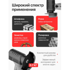 Аккумуляторная угловая болгарка с регулировкой оборотов / Электрическая ушм мини BGD4