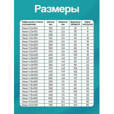 Стяжки пластиковые 3,6*300 мм, хомуты нейлоновые белые, 100 штук, кабельные, стяжка для проводов, хомут для монтажа проводки, нагрузка до 18 кг.