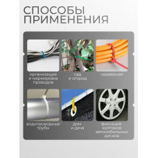 Стяжки хомуты нейлоновые пластиковые зеленые 4*200 Fortisflex, в 1 упаковке 100 шт