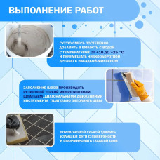Ceresit CE 33 Plus Цвет: 16 Графит, 2 кг, водоотталкивающая цементная затирка для плитки (затирка Церезит СЕ 33 для швов плитки в ванной)