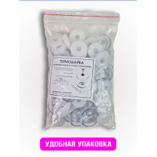Термошайба для поликарбоната, d 38 мм, прозрачная с УФ защитой, 100 шт