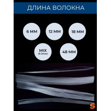Добавка в раствор, фибра для бетона 18 мм, 10 кг армирующая, фиброволокно для стяжки, упрочнитель бетона, стеклофибра