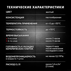 Эластичная гидроизоляционная мастика Церезит CL 51, 5кг