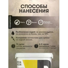 Декоративная краска для стен DESSA DECOR Фактурная 15 кг, универсальная текстурная краска для декоративной отделки стен