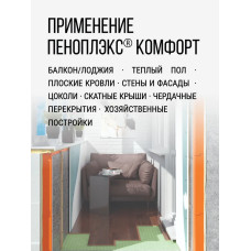 Утеплитель XPS ПЕНОПЛЭКС КОМФОРТ 50мм (28 листов) - для крыш, стен, цоколей, балконов и лоджий 50х585х1185мм - 4 упаковки