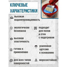 Латексная гидроизоляция для душевой под плитку Homablock 290