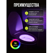 Подсветка для унитаза с датчиком движения USB и проекцией