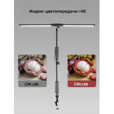 Лампа настольная на струбцине, светильник светодиодный для школьника и маникюра