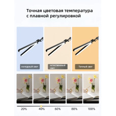 Лампа настольная на струбцине, светильник светодиодный для школьника и маникюра