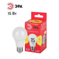 Лампочка светодиодная ЭРА RED LINE LED E27 15 Вт A60 груша 2700К теплый свет, 1 штука