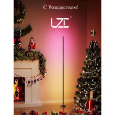 RGB угловой напольный торшер LED черный c пультом управления