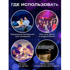 Проектор ночник звездное небо Космонавт / ночник детский с пультом