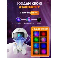 Ночник звездное небо, светильник космонавт