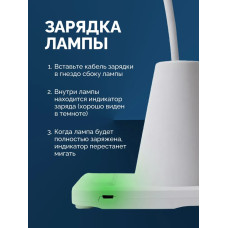 Лампа настольная светодиодная с подставкой для смартфона с органайзером