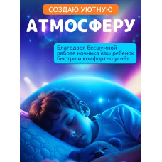 Ночник проектор звездное небо "Космонавт" / ночник детский с пультом