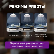 Фарлайт Люстра-вентилятор, E27, 35 Вт