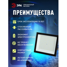 Прожектор светодиодный уличный ЭРА RED LINE LPR-024-100 100Вт 6500К 8000Лм IP65
