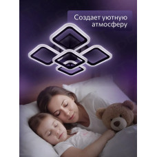Люстра потолочная с пультом, черная, светильник