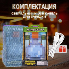 Майнкрафт/minecraft Детский ночник светильник USB Игровая модель, подарок для ребенка
