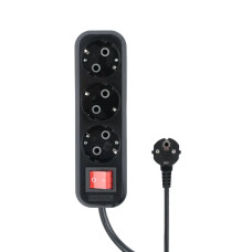 Сетевой фильтр Гарнизон MP EPB-G3-16-B-5, 3р, 16А, 5м, выкл. и зазем., ур.защиты 2, черный