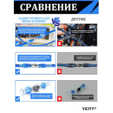 Термоусадка для проводов с клеевым слоем и припоем 800 шт / Набор термоусадочных трубок