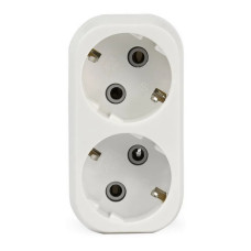 Разветвитель Smartbuy, 2 гнезда с заземлением плоский 16А 250B (SBE-16-A02-2z)