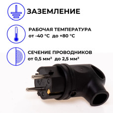 Elestarpro Вилка электрическая 16А 250, 1 шт.