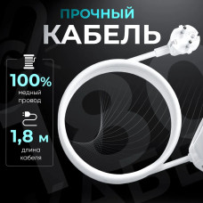 Удлинитель сетевой с ночником, с 3 USB, 1 TYPE-C, кабелем 1.8М, выключателем (16А, 4000Вт)