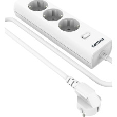 Philips сетевой фильтр 3 Розетки, кабель - 2M белый