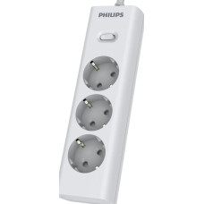 Philips сетевой фильтр 3 Розетки, кабель - 2M белый