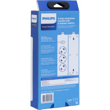 Philips сетевой фильтр 3 Розетки, кабель - 2M белый