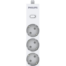 Philips сетевой фильтр 3 Розетки, кабель - 2M белый