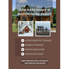 Шпатлевка по дереву FAKTURA акриловая водостойкая, белая 0.8 кг